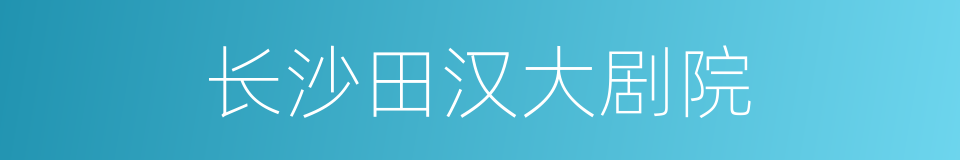 长沙田汉大剧院的同义词