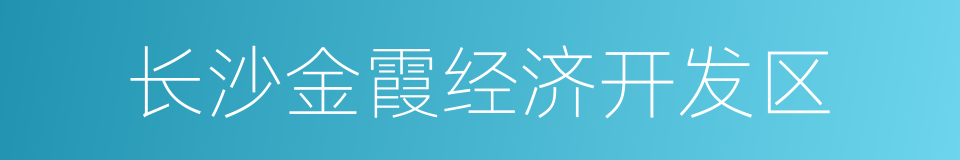 长沙金霞经济开发区的同义词