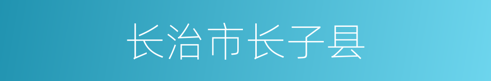 长治市长子县的同义词