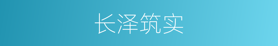 长泽筑实的同义词