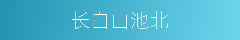 长白山池北的同义词