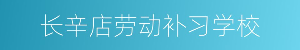 长辛店劳动补习学校的同义词