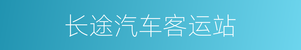 长途汽车客运站的同义词