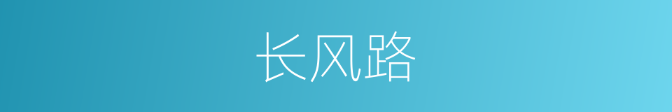 长风路的同义词