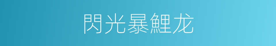 閃光暴鯉龙的同義詞