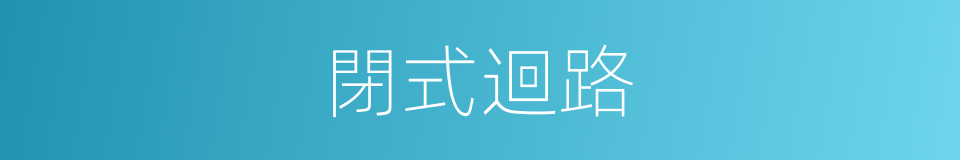 閉式迴路的同義詞