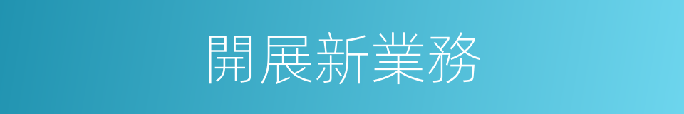 開展新業務的同義詞