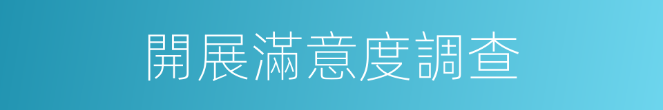 開展滿意度調查的同義詞