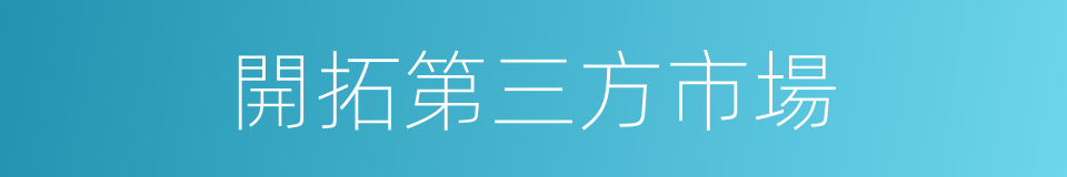 開拓第三方市場的同義詞