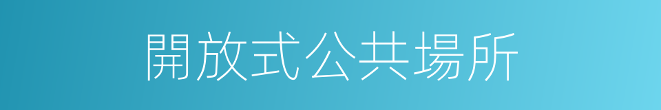 開放式公共場所的同義詞