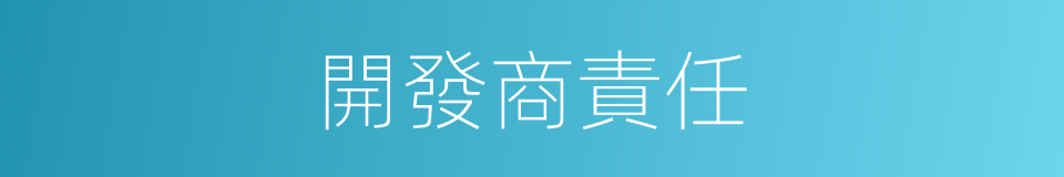 開發商責任的同義詞