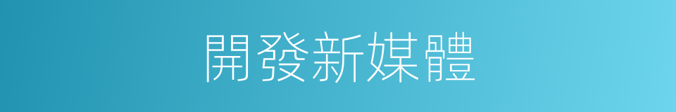 開發新媒體的同義詞