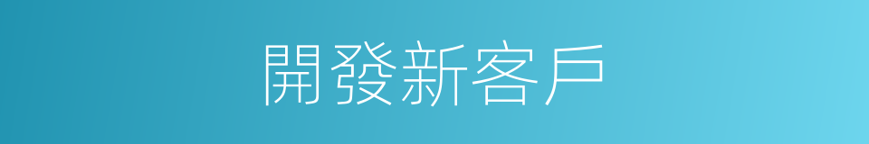 開發新客戶的同義詞