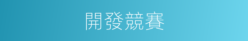 開發競賽的同義詞