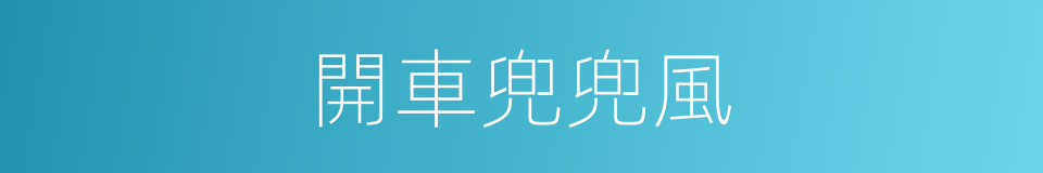 開車兜兜風的同義詞
