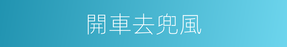 開車去兜風的同義詞