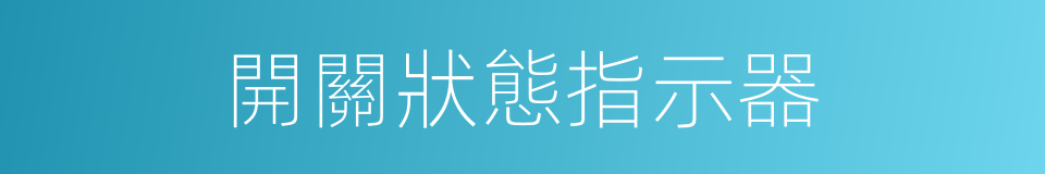 開關狀態指示器的同義詞