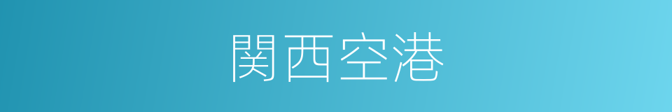 関西空港的同义词