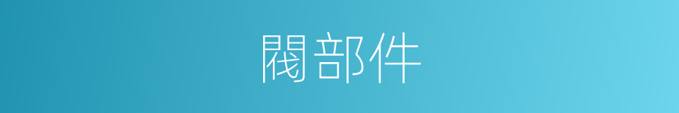 閥部件的同義詞