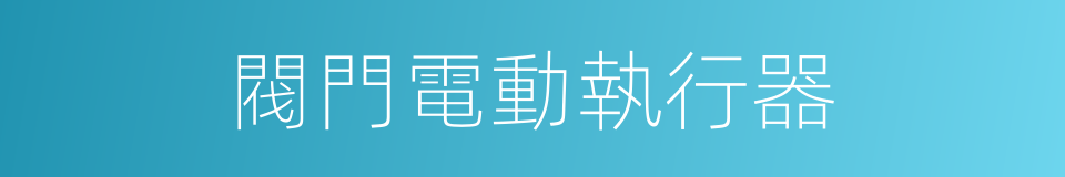 閥門電動執行器的同義詞