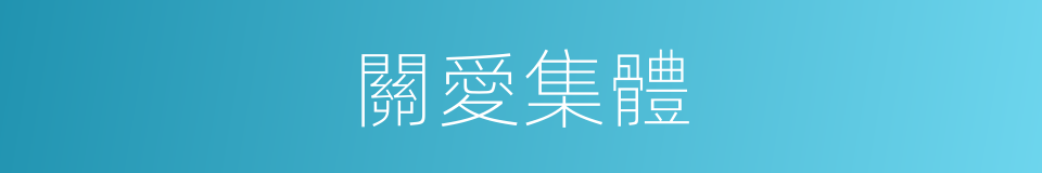 關愛集體的同義詞