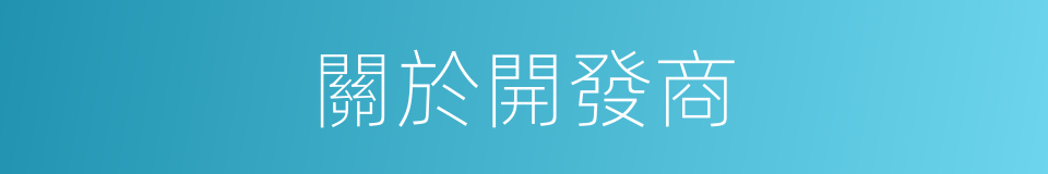 關於開發商的同義詞