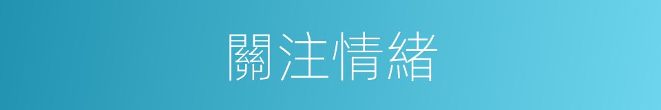 關注情緒的同義詞