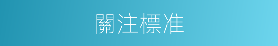 關注標准的同義詞