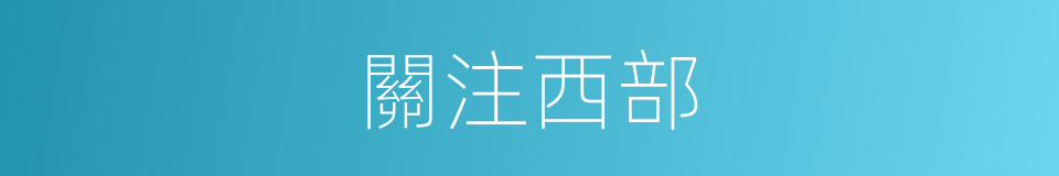 關注西部的同義詞