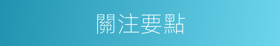 關注要點的同義詞