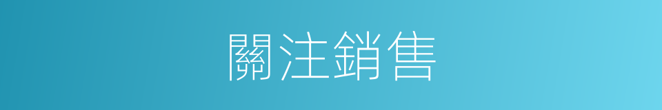關注銷售的同義詞