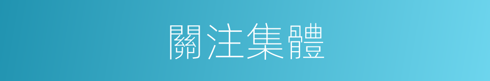 關注集體的同義詞