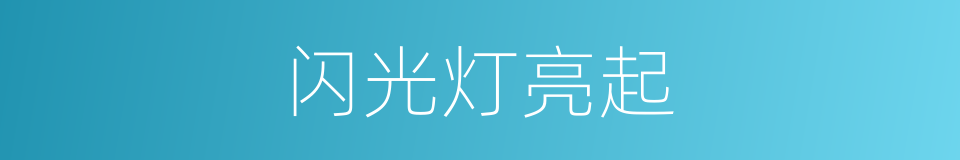 闪光灯亮起的同义词