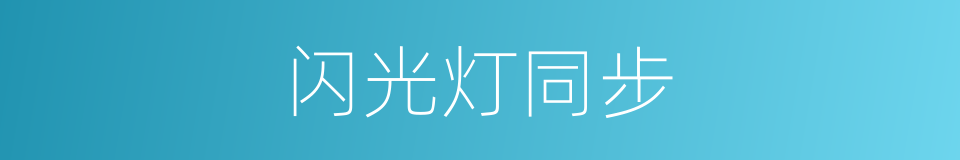 闪光灯同步的同义词