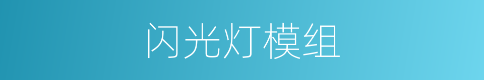 闪光灯模组的同义词