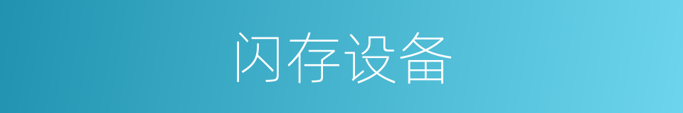 闪存设备的同义词