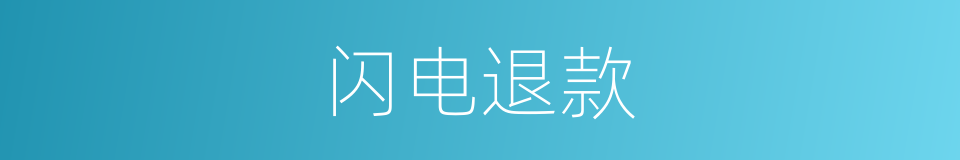 闪电退款的同义词