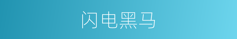 闪电黑马的同义词