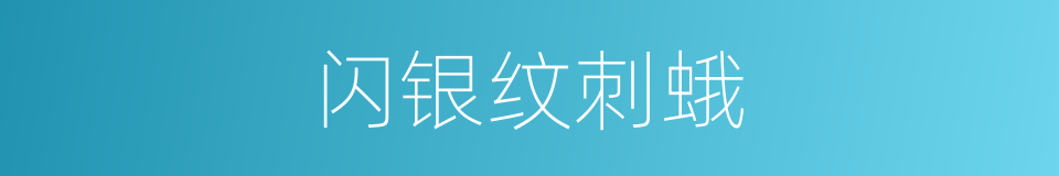 闪银纹刺蛾的同义词