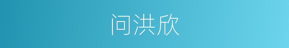 问洪欣的同义词