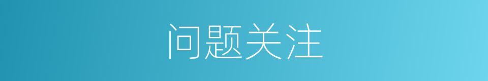 问题关注的同义词