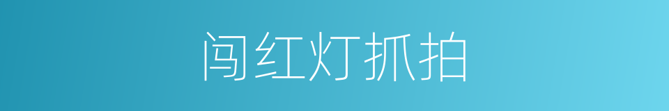 闯红灯抓拍的同义词