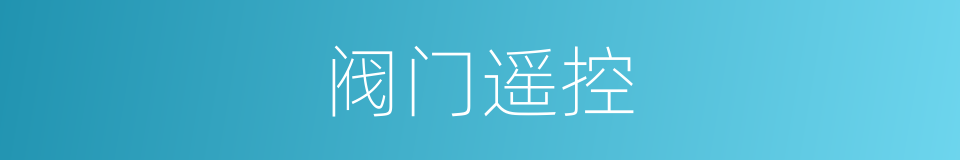 阀门遥控的同义词