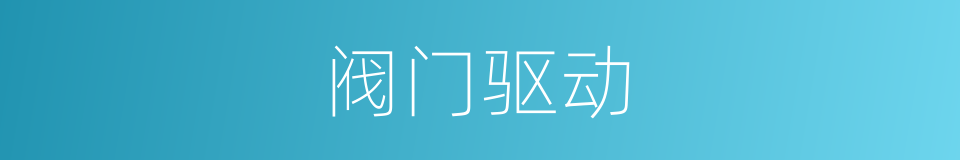 阀门驱动的同义词