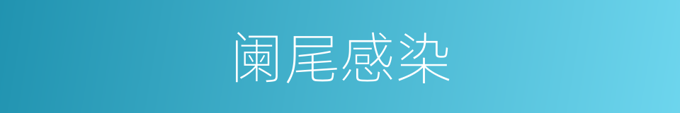 阑尾感染的同义词