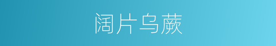 阔片乌蕨的同义词