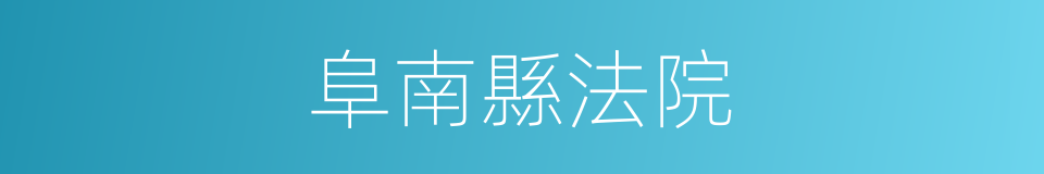 阜南縣法院的同義詞