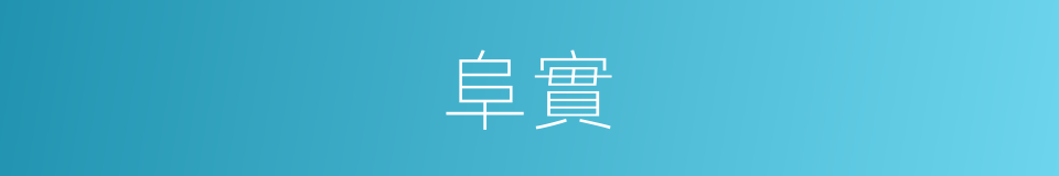 阜實的意思