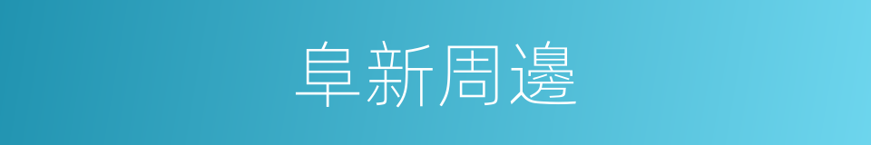 阜新周邊的同義詞