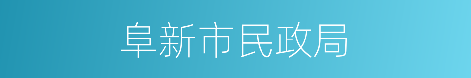 阜新市民政局的同义词